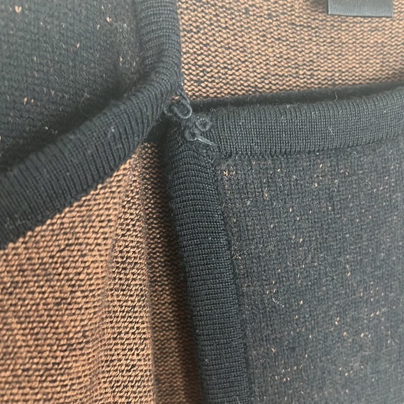 🛍️Marc by Marc Jacobs Long Black/Brown/Tan Merino Wool Cardigan Sweater M/L - Picture 5 of 8